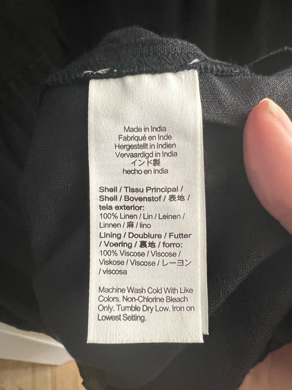 J. Crew 100% Linen Tiered Black Maxi Dress Size L/XL NWT Pockets Coastal Peasant - Picture 12 of 13